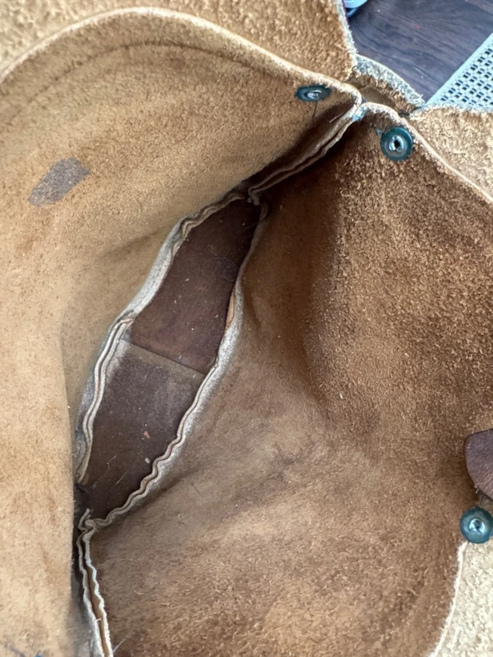 Two-Tone Tan and Dark Brown Braided-Handle Shoulder Bag